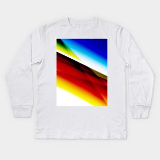 Red blue green abstract art texture Kids Long Sleeve T-Shirt